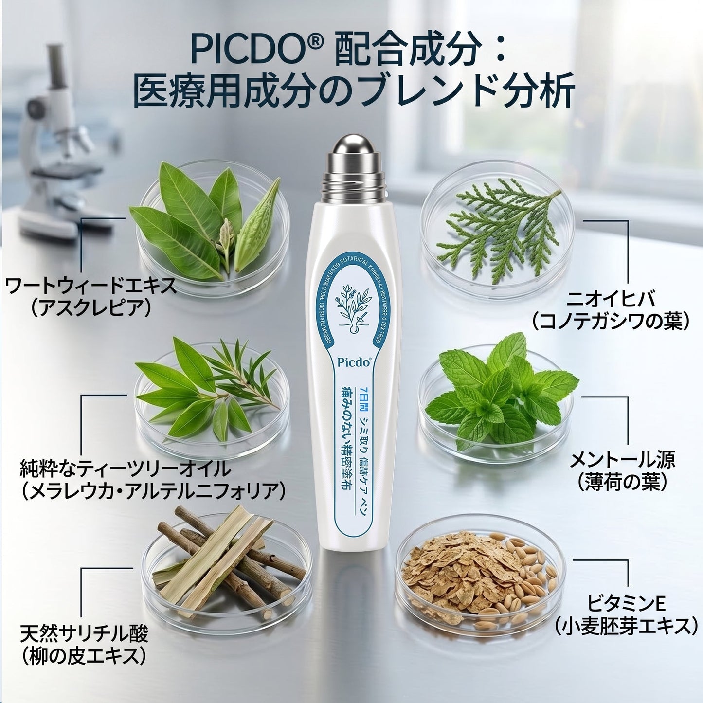 公式ショップ🧴🎈𝐏i𝐜𝐝o® 7日間 シミ取り 傷跡ケア ペン(痛みゼロ、傷ゼロのローラーボール)💪