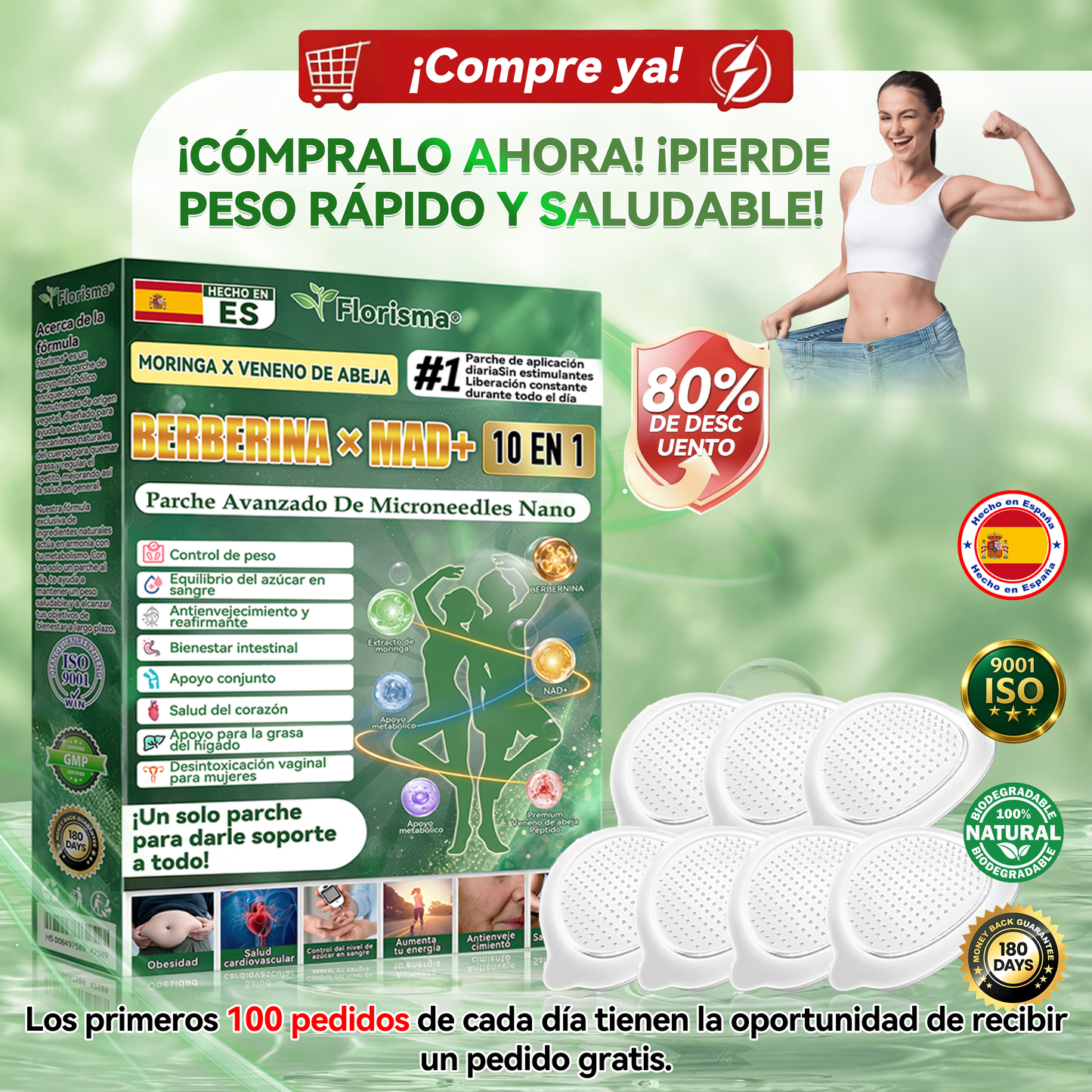 𝑇𝑖𝑒𝑛𝑑𝑎 𝑜𝑓𝑖𝑐𝑖𝑎𝑙 𝑑𝑒 𝐸𝑠𝑝𝑎ñ𝑎 🇪🇸  | 🧑‍⚕️ 𝐅𝐥𝐨𝐫𝐢𝐬𝐦𝐚® 𝑴𝒐𝒓𝒊𝒏𝒈𝒂 𝑩𝒆𝒓𝒃𝒆𝒓𝒊𝒏𝒂 10 𝑬𝒏 1 𝑷𝒂𝒓𝒄𝒉𝒆 𝑨𝒗𝒂𝒏𝒛𝒂𝒅𝒐 𝑫𝒆 𝑴𝒊𝒄𝒓𝒐𝒏𝒆𝒆𝒅𝒍𝒆𝒔 𝑵𝒂𝒏𝒐